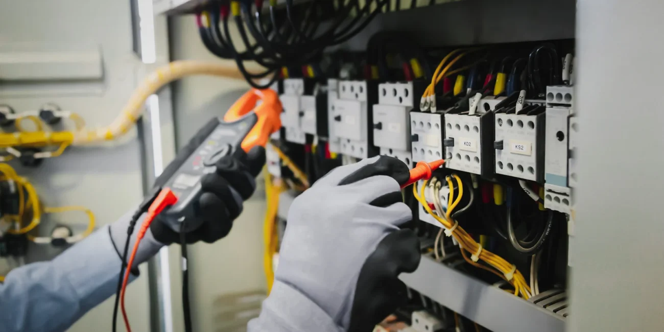 Safe Electric registered electrician checking wiring for a rewiring grant Ireland application